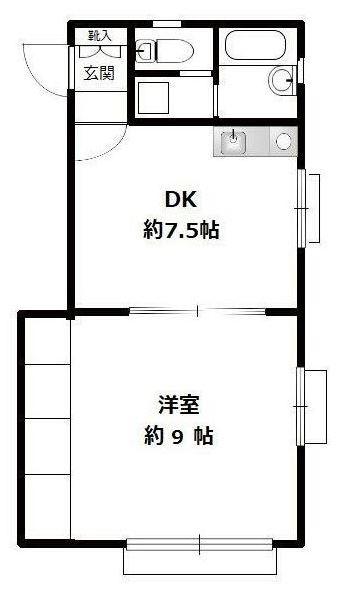 プチフォレスト大森(1LDK/1階)の間取り写真