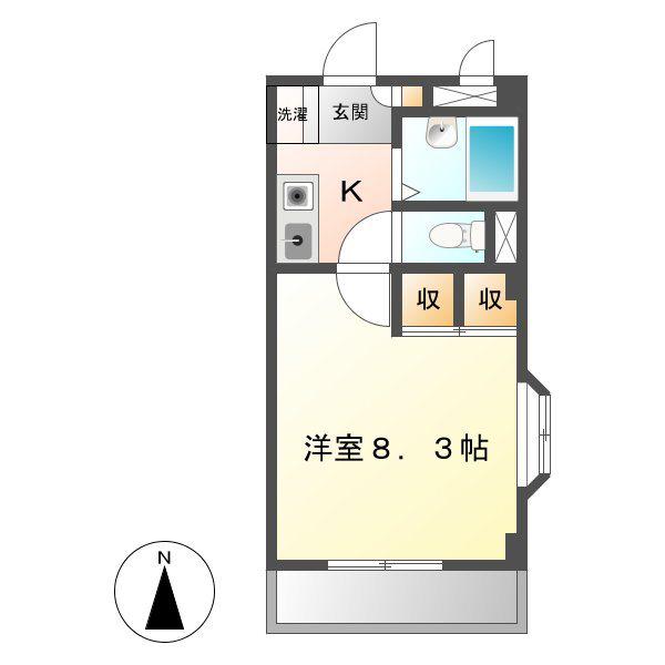 ファースト36(1K/1階)の間取り写真