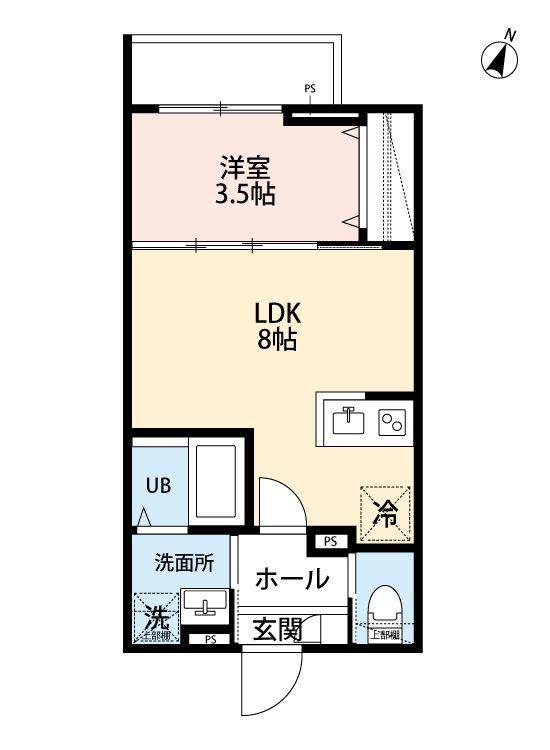 LOTUS CHIBA(1LDK/3階)の間取り写真