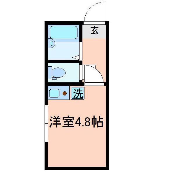 エスポワール北綾瀬(ワンルーム/1階)の間取り写真