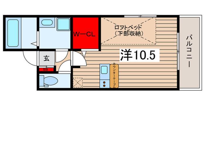 ARIETTA(ワンルーム/3階)の間取り写真