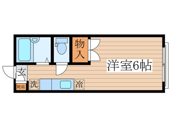 メゾンシェリール(ワンルーム/2階)の間取り写真