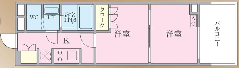 エヌズパークレジデンス新宿御苑(2K/10階)の間取り写真
