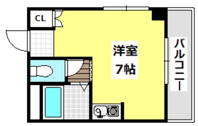 アンシャンテ(ワンルーム/4階)の間取り写真