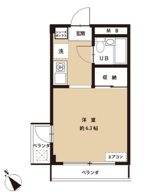 メゾン成増II(ワンルーム/2階)の間取り写真