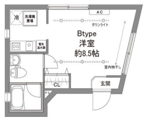 KAMIKITA TERRACE ーカミキタテラスー(ワンルーム/4階)の間取り写真