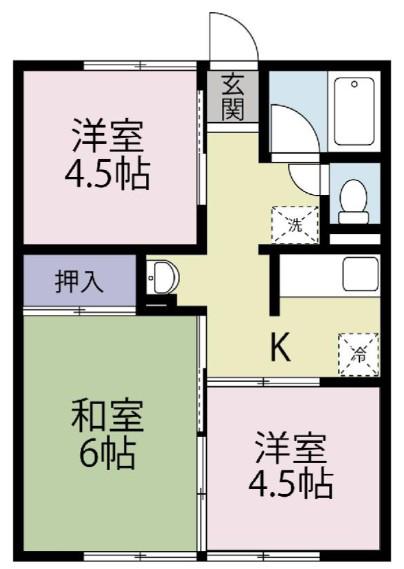 トミーハウス(3K/2階)の間取り写真