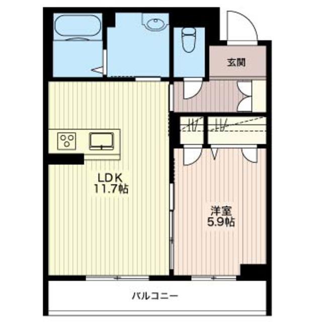 シエル・マラン(1LDK/2階)の間取り写真