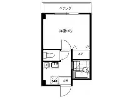 アイル生田(1K/4階)の間取り写真