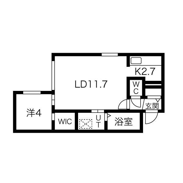 エースタイル宮の沢(1LDK/2階)の間取り写真