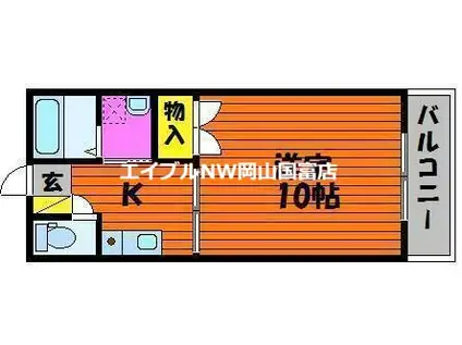 コンフォートケヤキ(1K/4階)の間取り写真