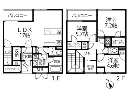 OASISPREMIER GARDEN VILLA(3LDK/1階)の間取り写真