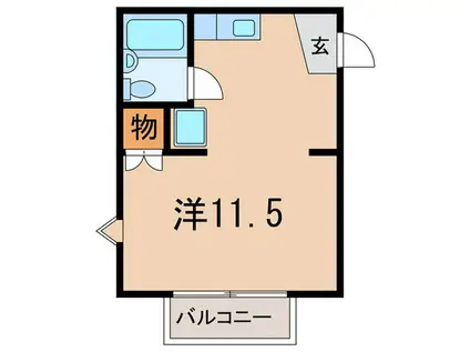 モンテ老松(ワンルーム/2階)の間取り写真