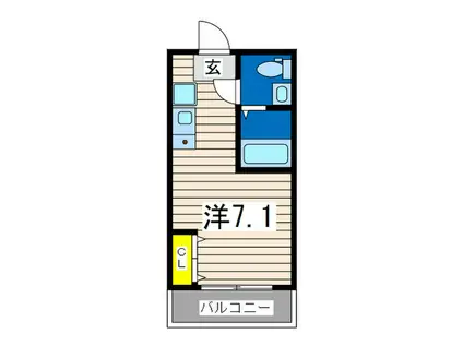 プランド-ル金沢八景(ワンルーム/1階)の間取り写真