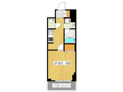 ロイジェント志村坂上(1K/3階)の間取り写真