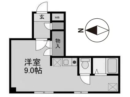 福住ビル(ワンルーム/4階)の間取り写真