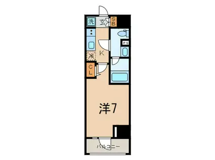 カーサスプレンディッド虎ノ門(1K/8階)の間取り写真