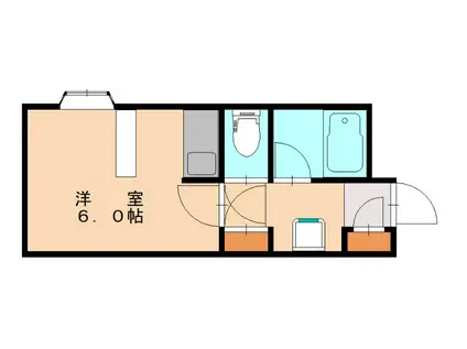 シティルーム中井II(ワンルーム/1階)の間取り写真