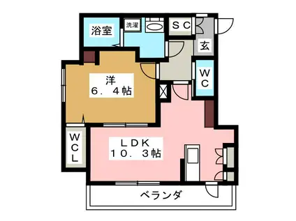 MAISON IWASAKI(1LDK/3階)の間取り写真