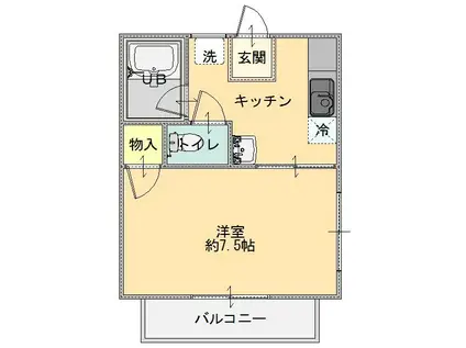 あづみコーポ(1K/2階)の間取り写真