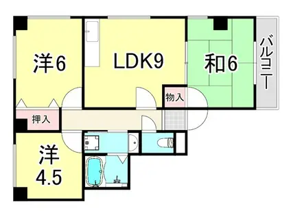 パークサイド香松(3LDK/1階)の間取り写真