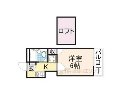 田原本町マンション(1K/2階)の間取り写真