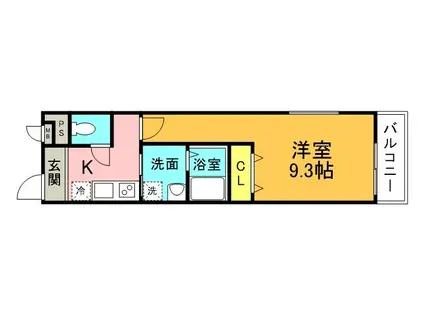 フジパレス阪急塚口駅東ウエスト(1K/3階)の間取り写真