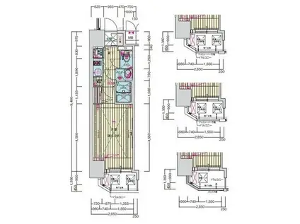 プレサンス本町エクストラ(1K/8階)の間取り写真