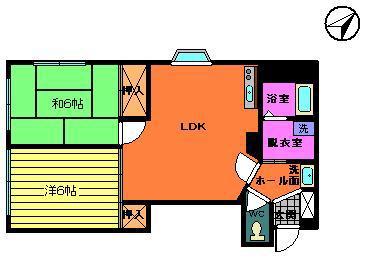 ワークリーマンション(2LDK/3階)の間取り写真