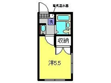 プチメゾン中央(1K/1階)の間取り写真