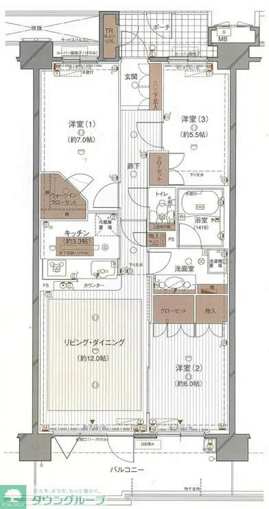 プレイシア 2階階 間取り