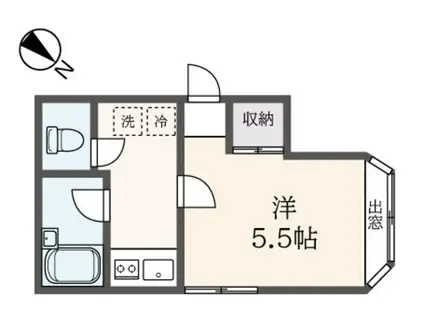 金子ホーム(1K/2階)の間取り写真