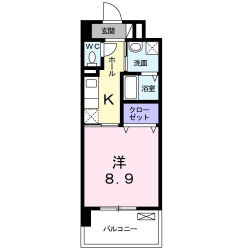 ラ・ルーチェK(1K/3階)の間取り写真