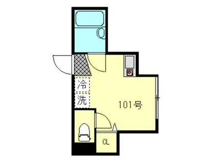 ネオス葛西(ワンルーム/1階)の間取り写真