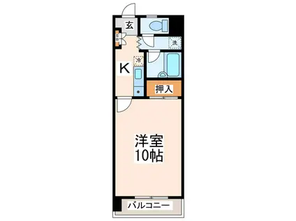 シャーレン杉並I(1K/2階)の間取り写真