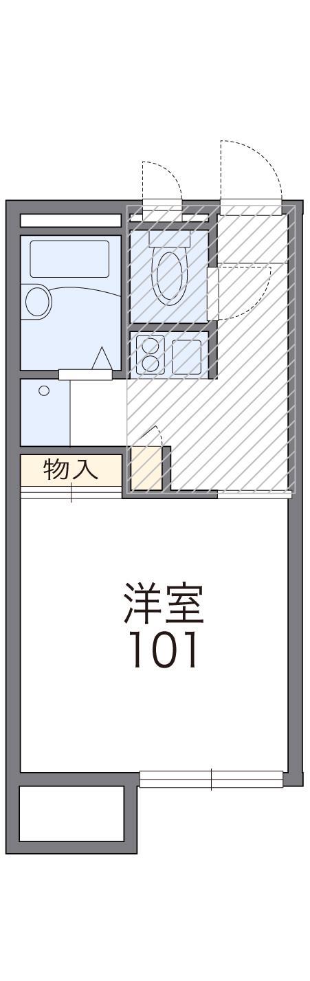 レオパレスサンガーデン(1K/2階)の間取り写真