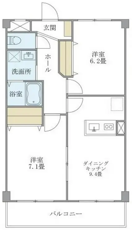 フジ・プライムコート 3階階 間取り