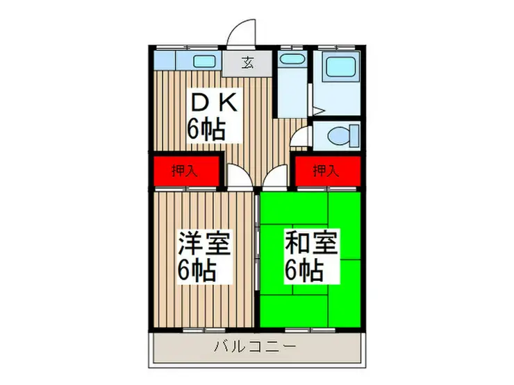 野島ハイツ 2階階 間取り