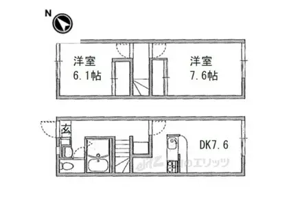 レオパレスジュピタ(2DK/1階)の間取り写真