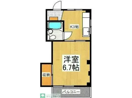 市村マンション(1K/2階)の間取り写真