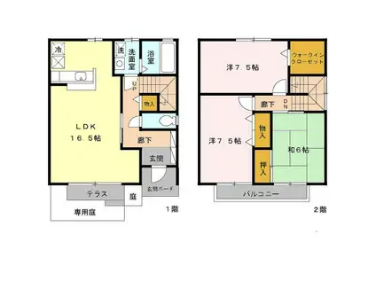 パークハイム壱番館 D棟(3LDK/1階)の間取り写真