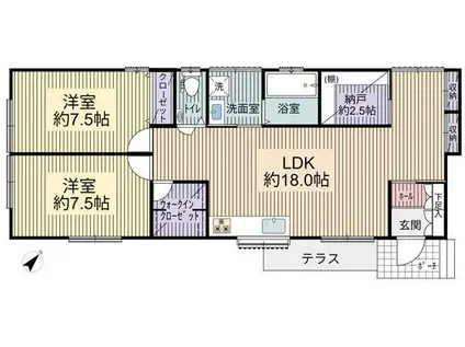 グレイス宮葉(2SLDK/1階)の間取り写真