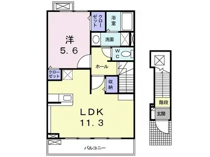 クラール メイ(1LDK/2階)の間取り写真