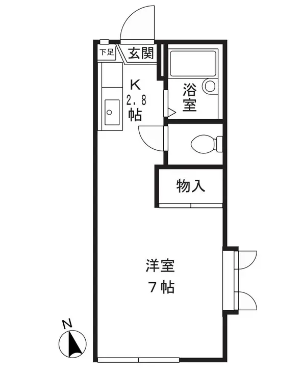 ハイム北見方 2階階 間取り