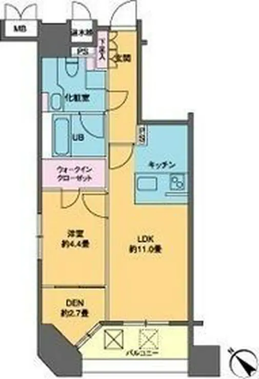 カスタリア銀座3 2階階 間取り
