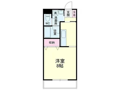 オリオンアパートメント(1K/1階)の間取り写真