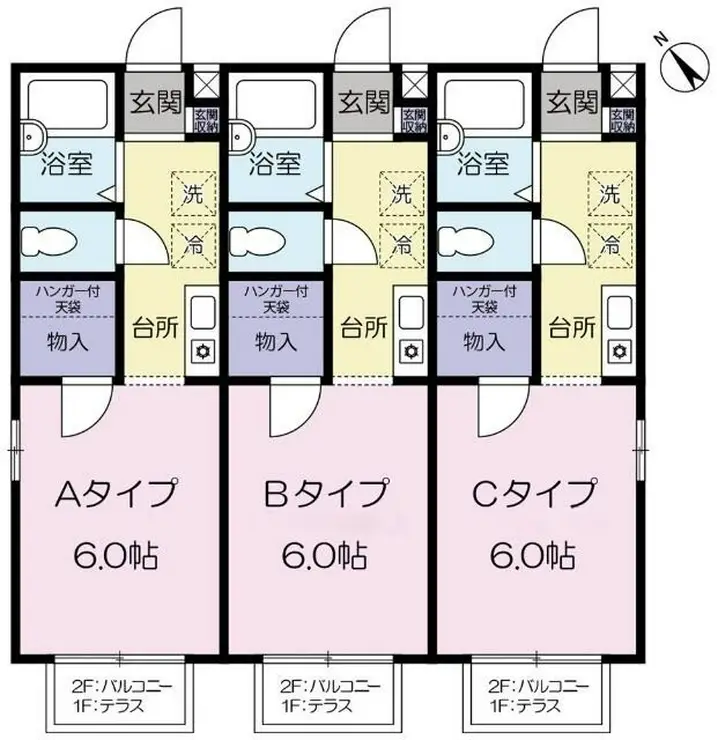 あすなろ4棟 2階階 間取り