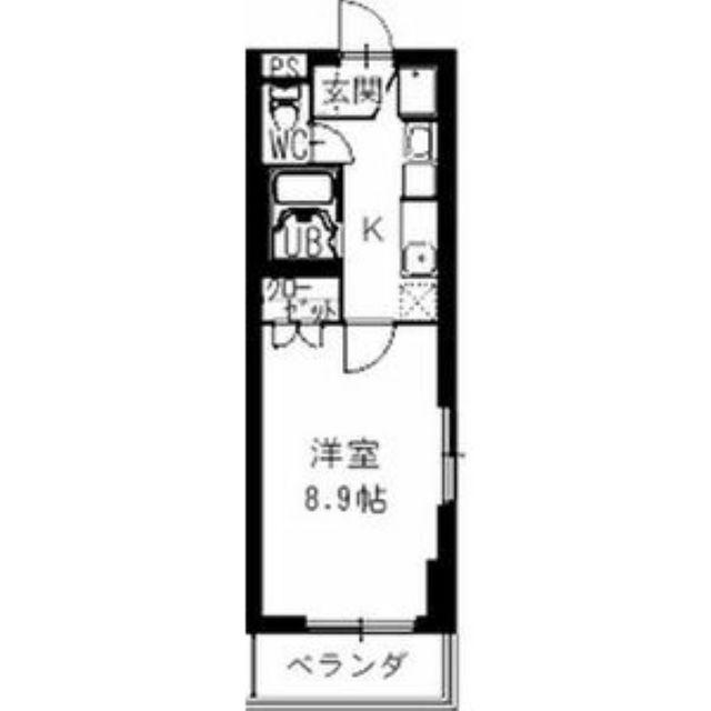 エルハウス(1K/2階)の間取り写真