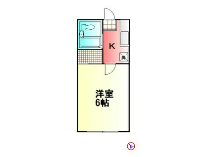 GRAN VERDY(1K/2階)の間取り写真