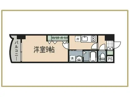 ロイヤルノースナイン(1K/18階)の間取り写真